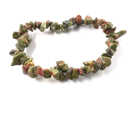 Unakite Bracelets - chip bead