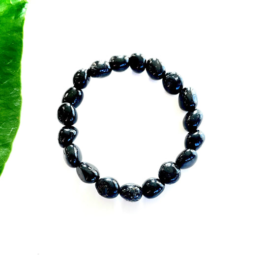 Black Tourmaline Tumble Bead Bracelets