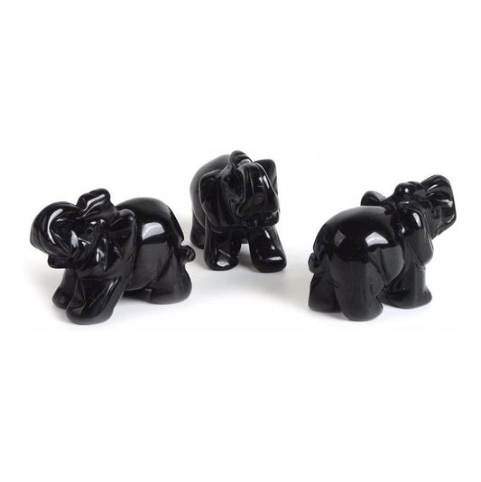 Black Obsidian Elephant