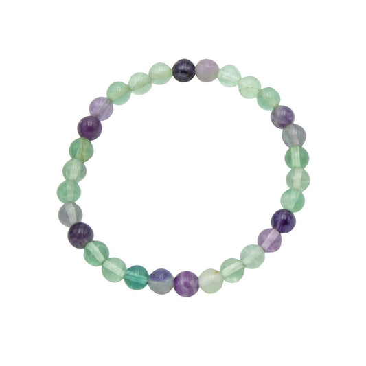 Rainbow Fluorite Bracelets - round bead