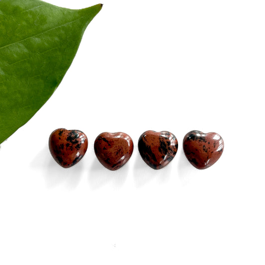 Mahogany Obsidian Hearts