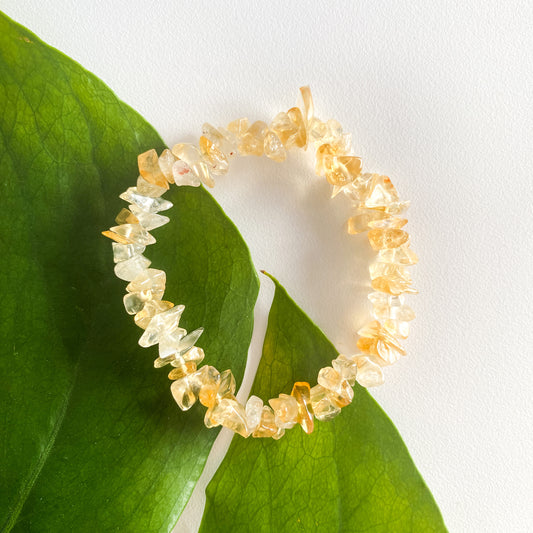 Citrine Bracelet - chip bead