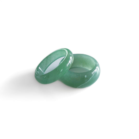 Green Aventurine Rings - band