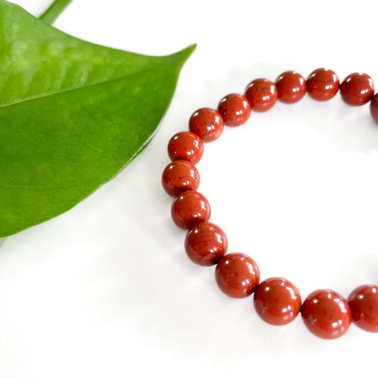 Red Jasper Bracelets - round bead