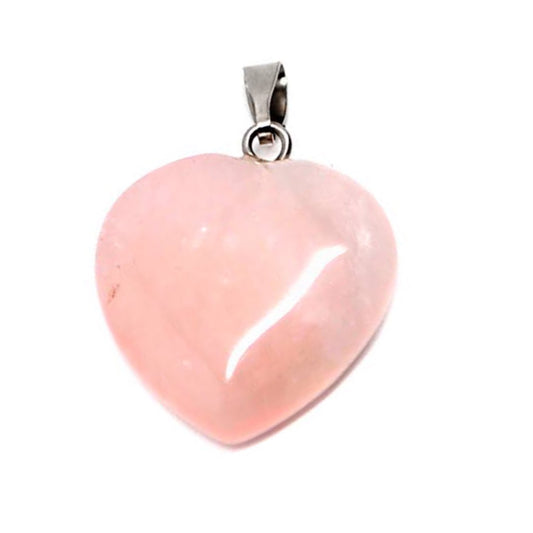 Rose Quartz Pendants - heart