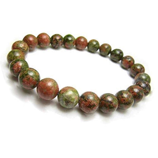 Unakite Bracelets - round bead