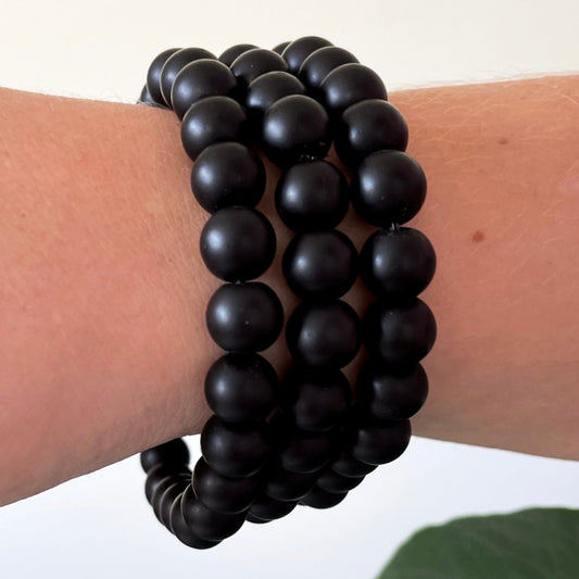 Shungite Bracelets - round bead