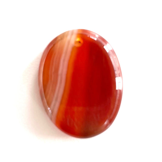 Carnelian Pendant - drilled flatstone