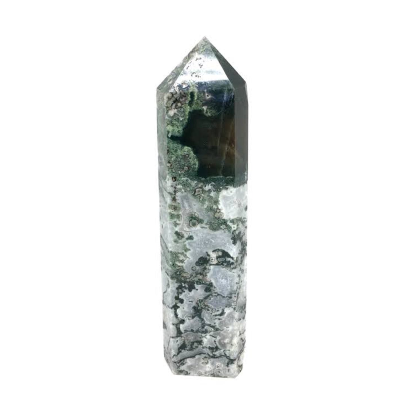 Moss Agate Polished Point