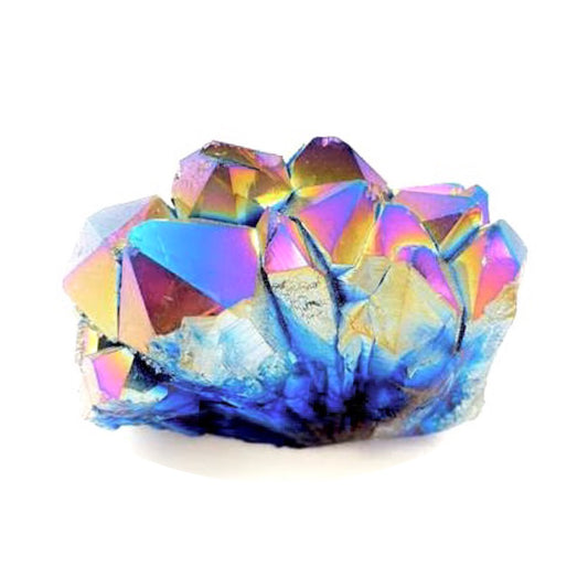 Titanium Aura Quartz Cluster